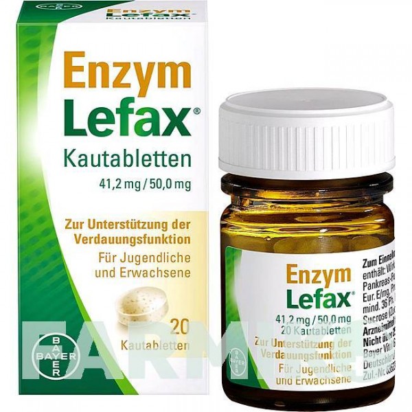 ЛЕФАКС (LEFAX) таблетки 20 шт - Ферменти, Інше BAYER