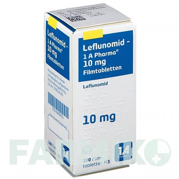 ЛЕФЛУНОМІД (LEFLUNOMID) 10 мг таблетки 100 шт - Лефлуномід 1 A PHARMA