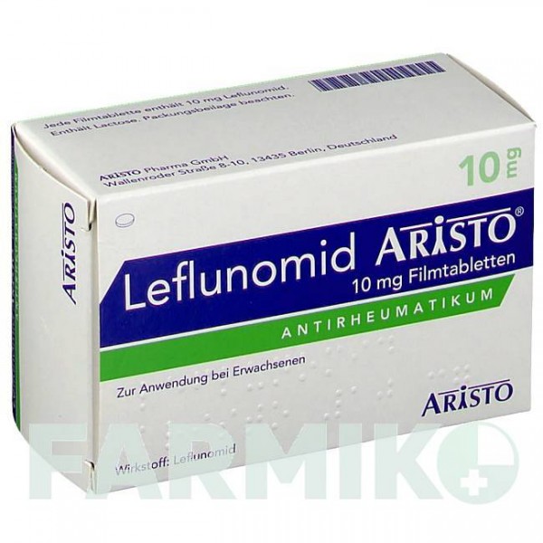 ЛЕФЛУНОМИД (LEFLUNOMID) 10 мг таблетки 90 шт - Лефлуномид ARISTO PHARMA