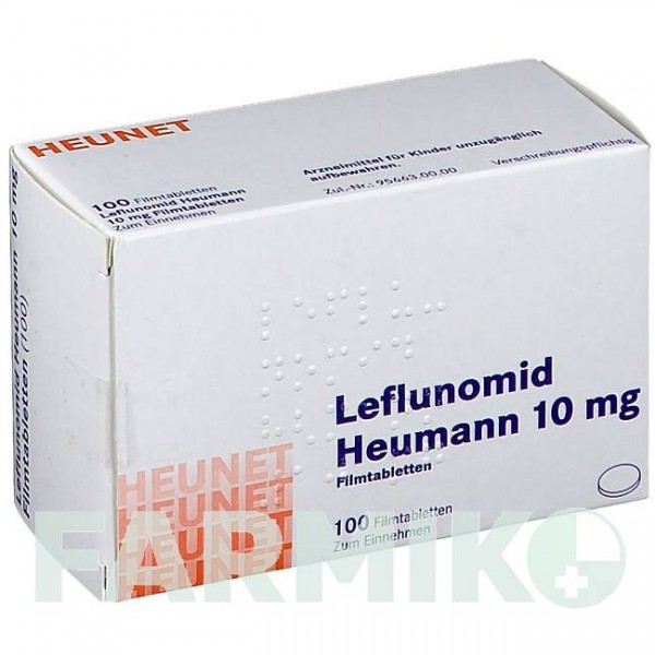 ЛЕФЛУНОМІД (LEFLUNOMID) 10 мг таблетки 100 шт - Лефлуномід HEUNET PHARMA