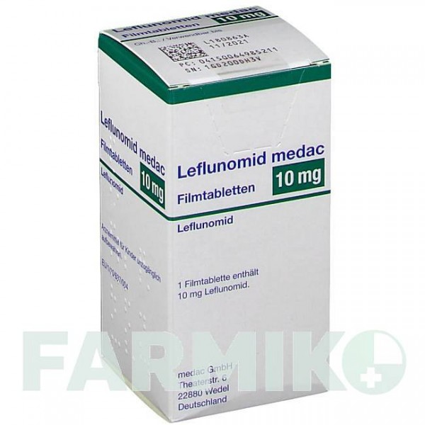 ЛЕФЛУНОМИД (LEFLUNOMID) 10 мг таблетки 60 шт - Лефлуномид MEDAC