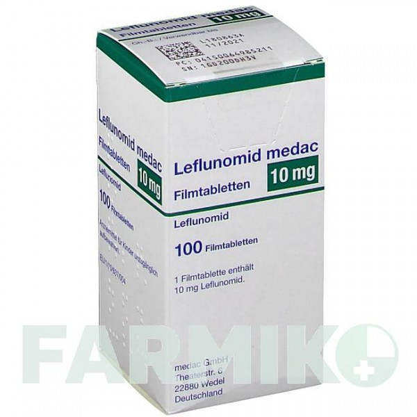 ЛЕФЛУНОМИД (LEFLUNOMID) 10 мг таблетки 100 шт - Лефлуномид MEDAC