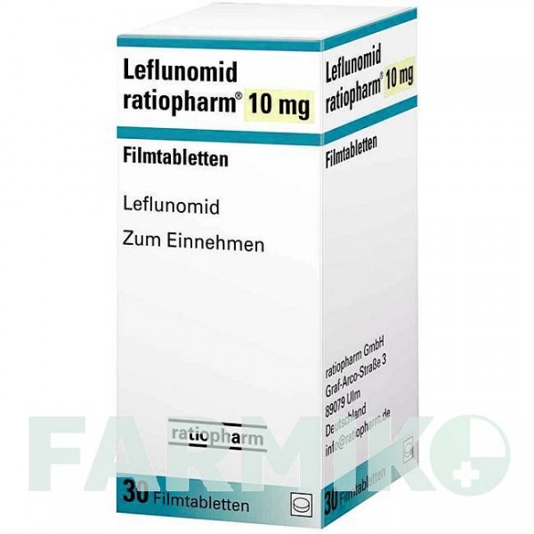 ЛЕФЛУНОМИД (LEFLUNOMID) 10 мг таблетки 30 шт - Лефлуномид RATIOPHARM