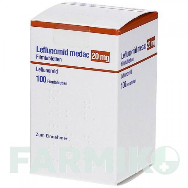 ЛЕФЛУНОМІД (LEFLUNOMID) 20 мг таблетки 100 шт - Лефлуномід 1 0 1 CAREFARM