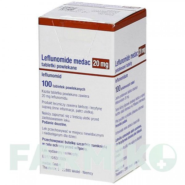 ЛЕФЛУНОМИД (LEFLUNOMID) 20 мг таблетки 100 шт - Лефлуномид BB FARMA