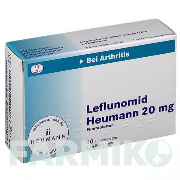 ЛЕФЛУНОМИД (LEFLUNOMID) 20 мг таблетки 30 шт - Лефлуномид HEUMANN PHARMA