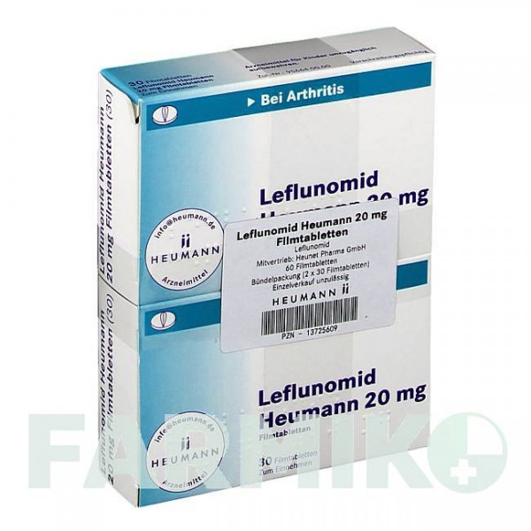 ЛЕФЛУНОМИД (LEFLUNOMID) 20 мг таблетки 60 шт - Лефлуномид HEUMANN PHARMA