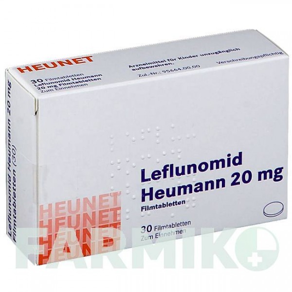ЛЕФЛУНОМІД (LEFLUNOMID) 20 мг таблетки 30 шт - Лефлуномід HEUNET PHARMA
