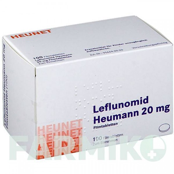 ЛЕФЛУНОМІД (LEFLUNOMID) 20 мг таблетки 100 шт - Лефлуномід HEUNET PHARMA