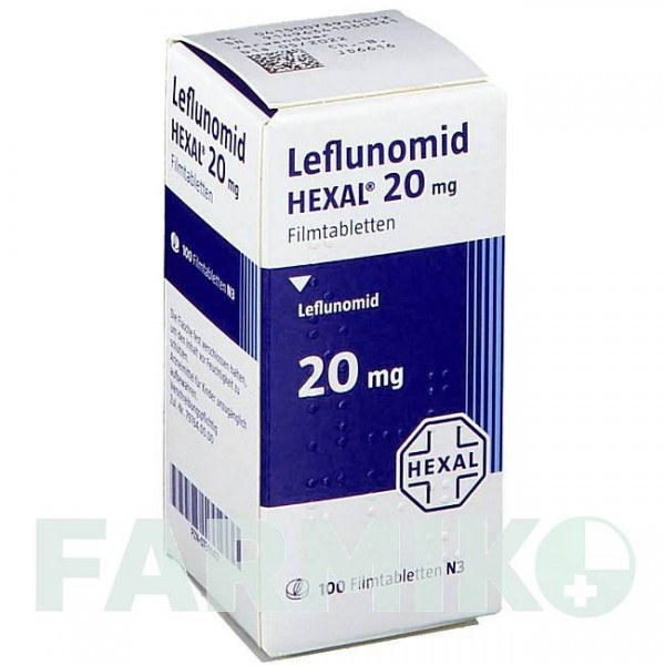 ЛЕФЛУНОМИД (LEFLUNOMID) 20 мг таблетки 100 шт - Лефлуномид HEXAL