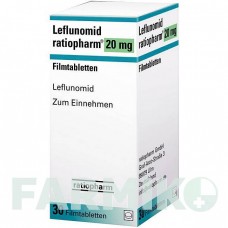 ЛЕФЛУНОМИД (LEFLUNOMID) 20 мг таблетки 30 шт - Лефлуномид RATIOPHARM