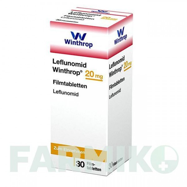 ЛЕФЛУНОМІД (LEFLUNOMID) 20 мг таблетки 30 шт - Лефлуномід ZENTIVA