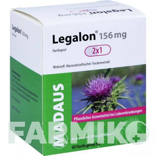 ЛЕГАЛОН (LEGALON) 156 мг капсули 60 шт - Плоди розторопші плямистої MEDA PHARMA