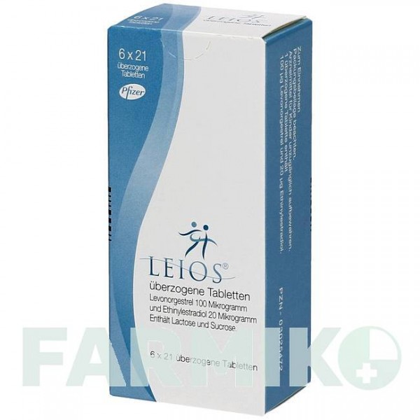 ЛЕЙОС (LEIOS) таблетки 6x21 шт - Левоноргестрел, Этинилэстрадиол PFIZER