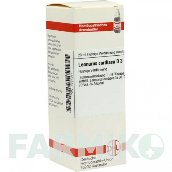 ЛЕОНУРУС КАРДИАКА (LEONURUS CARDIACA) D 3 раствор 20 мл - Гомеопатия DHU