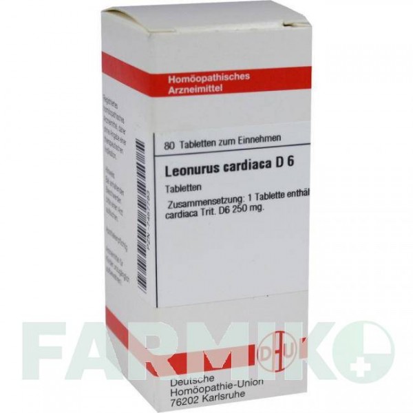ЛЕОНУРУС КАРДИАКА (LEONURUS CARDIACA) D 6 таблетки 80 шт - Гомеопатия DHU
