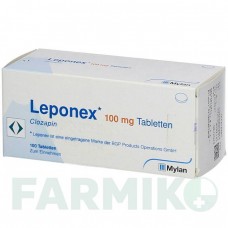 ЛЕПОНЕКС (LEPONEX) 100 мг таблетки 100 шт - Клозапин KOHLPHARMA