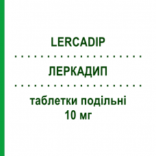 ЛЕРКАДИП (LERCADIP) 10 мг таблетки подільні 28 шт - Лерканідипін INNOVA PHARMA