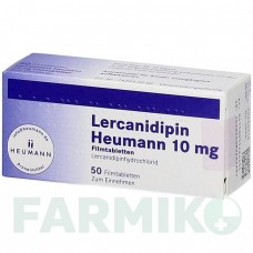 ЛЕРКАНІДИПІН (LERCANIDIPIN) 10 мг таблетки 50 шт - Лерканідипін HEUMANN PHARMA