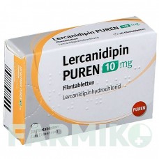 ЛЕРКАНІДИПІН (LERCANIDIPIN) 10 мг таблетки 30 шт - Лерканідипін PUREN PHARMA