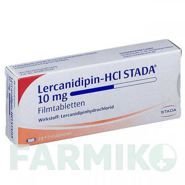 ЛЕРКАНІДИПІН (LERCANIDIPIN) 10 мг таблетки 28 шт - Лерканідипін STADAPHARM
