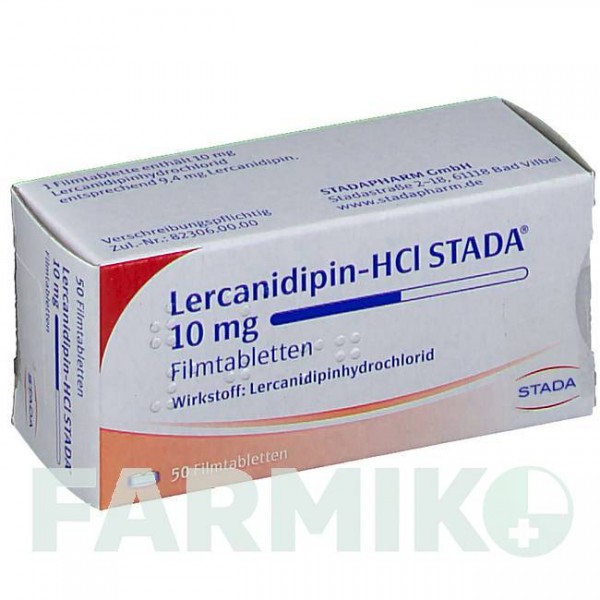 ЛЕРКАНІДИПІН (LERCANIDIPIN) 10 мг таблетки 50 шт - Лерканідипін STADAPHARM