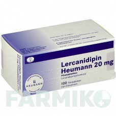 ЛЕРКАНІДИПІН (LERCANIDIPIN) 20 мг таблетки 100 шт - Лерканідипін HEUMANN PHARMA