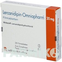 ЛЕРКАНИДИПИН (LERCANIDIPIN) 20 мг таблетки 28 шт - Лерканидипин RECORDATI