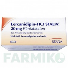 ЛЕРКАНІДИПІН (LERCANIDIPIN) 20 мг таблетки 50 шт - Лерканідипін STADAPHARM