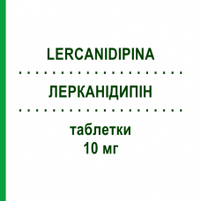 ЛЕРКАНІДИПІН (LERCANIDIPINA) 10 мг таблетки 28 шт - Лерканідипін SUN PHARMACEUTICALS