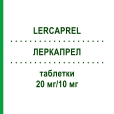 ЛЕРКАПРЕЛ (LERCAPREL) 20 мг/10 мг таблетки 100 шт - Еналаприл, Лерканідипін EURIMPHARM