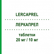 ЛЕРКАПРЕЛ (LERCAPREL) 20 мг/10 мг таблетки 28 шт - Еналаприл, Лерканідипін INNOVA PHARMA