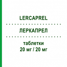 ЛЕРКАПРЕЛ (LERCAPREL) 20 мг/20 мг таблетки 28 шт - Еналаприл, Лерканідипін INNOVA PHARMA