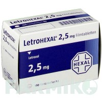 ЛЕТРОГЕКСАЛ (LETROHEXAL) 2,5 мг таблетки 100 шт - Летрозол HEXAL
