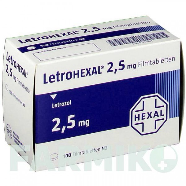 ЛЕТРОГЕКСАЛ (LETROHEXAL) 2,5 мг таблетки 100 шт - Летрозол HEXAL