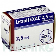 ЛЕТРОГЕКСАЛ (LETROHEXAL) 2,5 мг таблетки 120 шт - Летрозол HEXAL