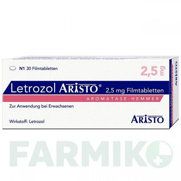ЛЕТРОЗОЛ (LETROZOL) 2,5 мг таблетки 30 шт - Летрозол ARISTO PHARMA