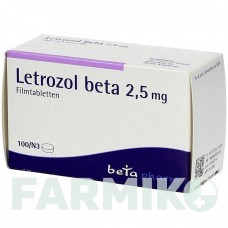 ЛЕТРОЗОЛ (LETROZOL) 2,5 мг таблетки 100 шт - Летрозол BETAPHARM