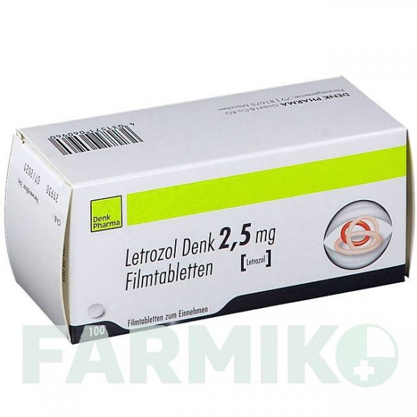 ЛЕТРОЗОЛ (LETROZOL) 2,5 мг таблетки 100 шт - Летрозол DENK PHARMA