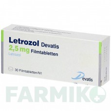 ЛЕТРОЗОЛ (LETROZOL) 2,5 мг таблетки 30 шт - Летрозол DEVATIS