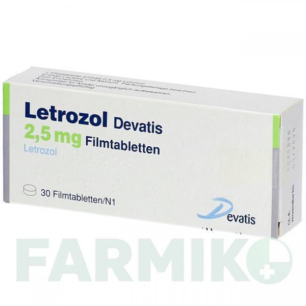 ЛЕТРОЗОЛ (LETROZOL) 2,5 мг таблетки 30 шт - Летрозол DEVATIS