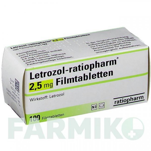 ЛЕТРОЗОЛ (LETROZOL) 2,5 мг таблетки 100 шт - Летрозол RATIOPHARM