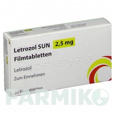 ЛЕТРОЗОЛ (LETROZOL) 2,5 мг таблетки 30 шт - Летрозол SUN PHARMACEUTICALS