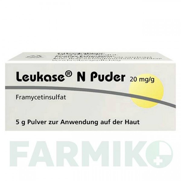 ЛЕЙКАЗА (LEUKASE) пудра 5 г - Фрамицетин DERMAPHARM