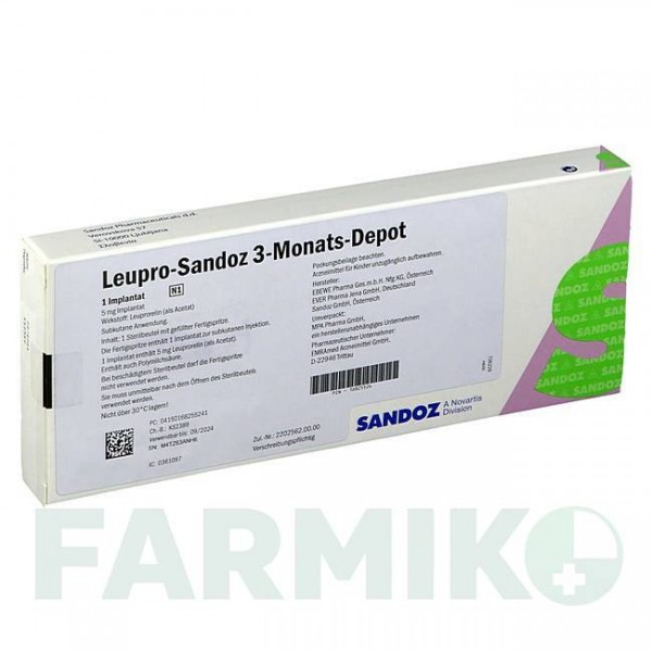 ЛЕЙПРО (LEUPRO) 5 мг імплантат 1 шт - Лейпрорелін EMRA-MED