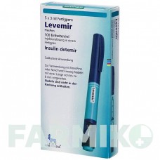 ЛЕВЕМИР (LEVEMIR) 100 мл раствор 5x3 мл - Инсулин детемир EURIMPHARM