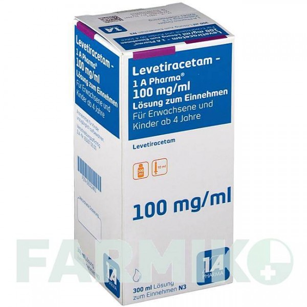 ЛЕВЕТИРАЦЕТАМ (LEVETIRACETAM) 100 мг/мл 10 мл раствор 300 мл - Леветирацетам 1 A PHARMA