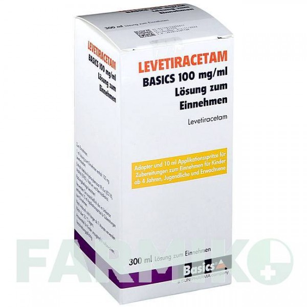 ЛЕВЕТИРАЦЕТАМ (LEVETIRACETAM) 100 мг/мл 10 мл доз розчин 300 мл - Леветирацетам BASICS