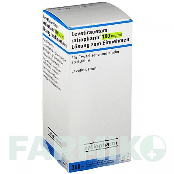 ЛЕВЕТИРАЦЕТАМ (LEVETIRACETAM) 100 мг/мл 10 мл доз розчин 300 мл - Леветирацетам RATIOPHARM