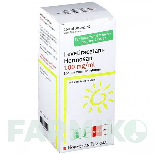 ЛЕВЕТИРАЦЕТАМ (LEVETIRACETAM) 100 мг/мл 3 мл розчин 150 мл - Леветирацетам HORMOSAN PHARMA